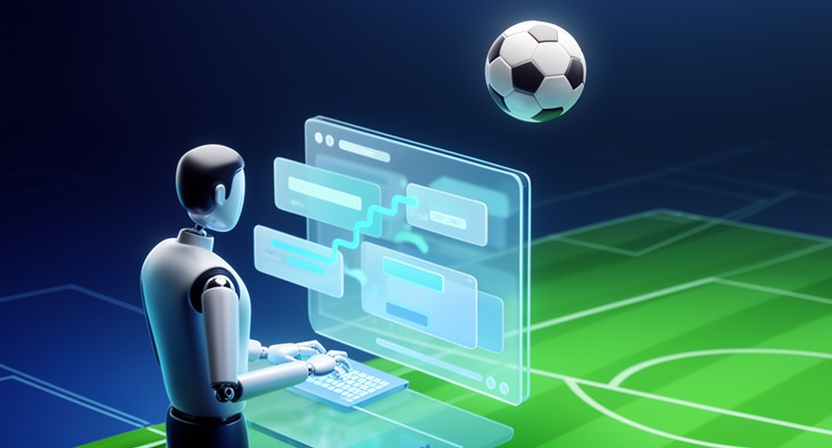 conceptual image of different bookmaker logos connected by data lines, illustrating arbitrage opportunities.