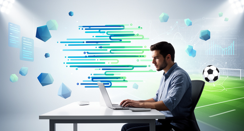 a developer looking at a clean JSON data feed, contrasting with a tangled web of scraping tools