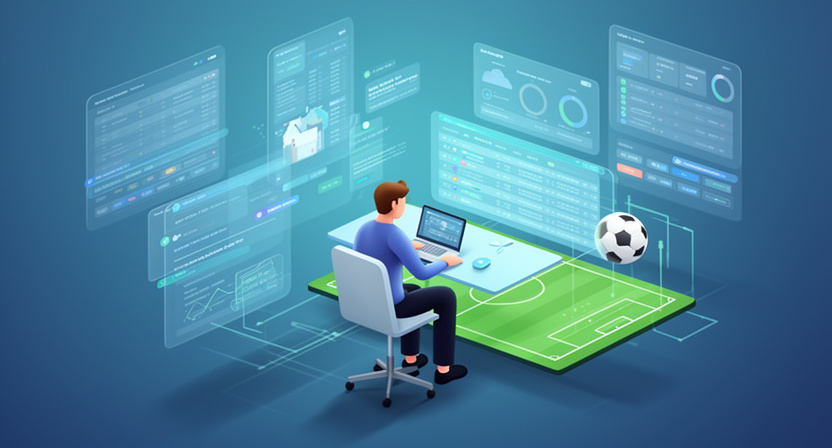 abstract data flow representing football odds, with team total lines highlighted