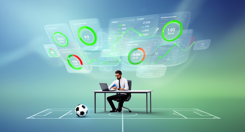 a digital dashboard displaying various odds from different bookmakers, with small green and red indicators for arbitrage opportunities, highlighting data accuracy