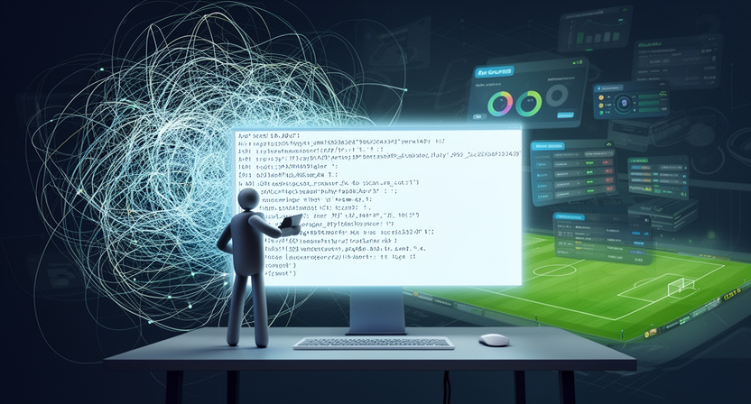 clean, structured API response on a screen, contrasting with chaotic network lines, representing the ease of using an API
