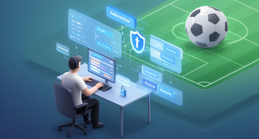 abstract data flow, secure connection, API integration concepts
