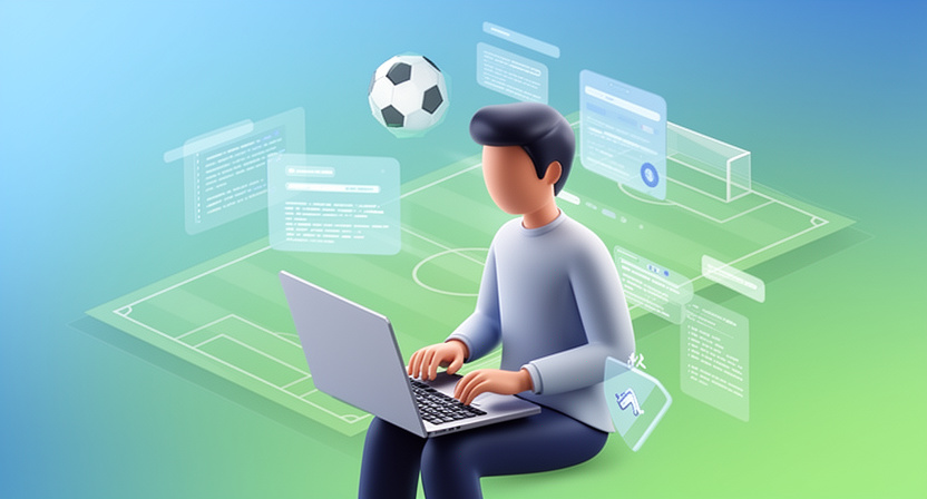 code editor showing Python script fetching football odds, abstract data flow