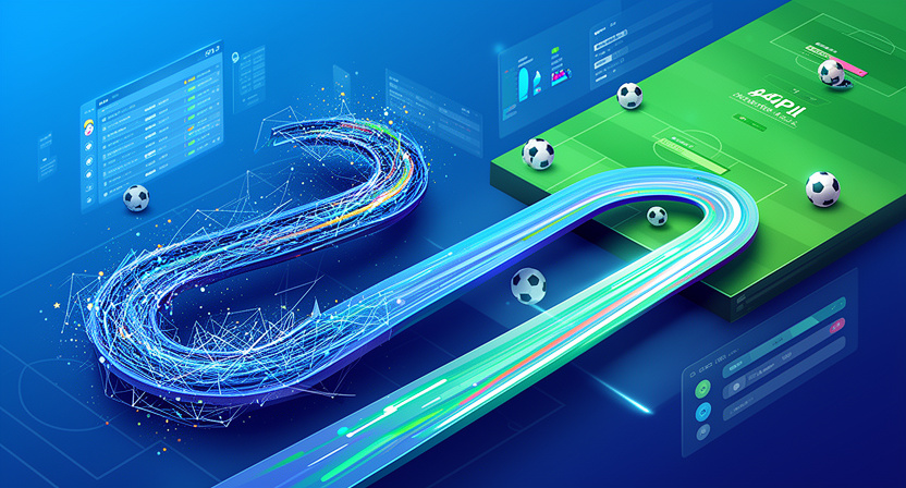 a comparison graphic showing two paths: one winding and difficult (scraping), the other straight and clear (API), with data flowing smoothly on the API path.